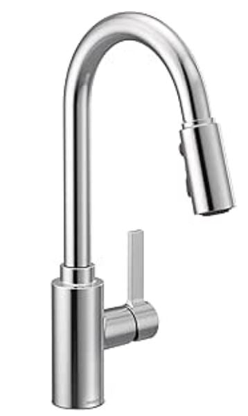 Mezcladora 7882 Genta con Rociador Extraible para Fregadero Cromo-Moen