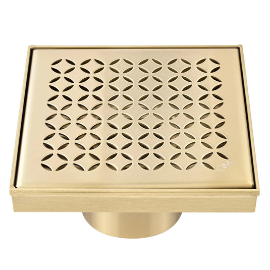 Coladera 33.400.06 QM Delmar lotus cuadrada de 5 3/4 pulgadas 4X4 en bronze-artexa