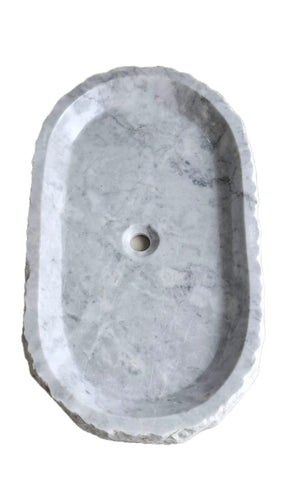Lavabo Ovalado Rustico Bego 74X43X8 Blanco