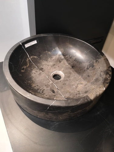 Lavabo Redondo Marmol 36X14 Negro