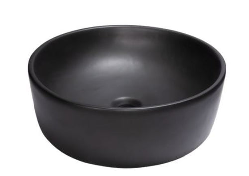 Lavabo LV Morea EB Sobreponer sin Rebosadero Negro-Helvex