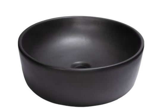 Lavabo LV Morea EB Sobreponer sin Rebosadero Negro-Helvex