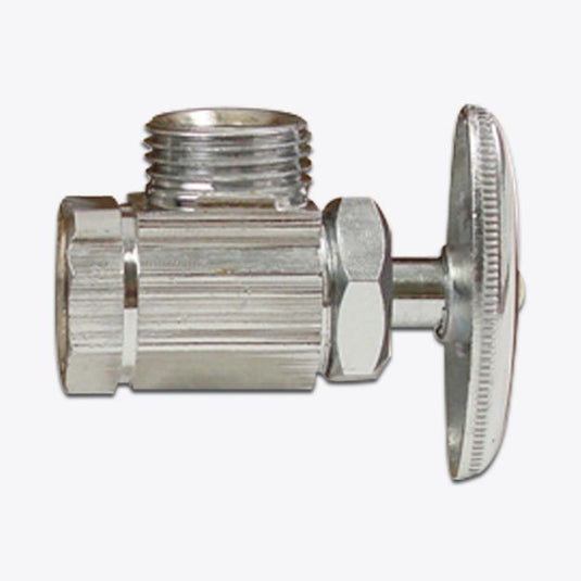 Llave 25-I de Control Angular Cromo - Rugo