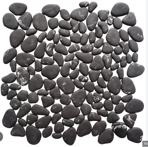 Malla de Piedra de Rio Black Bola Pulido 30.5x30.5 Pza-Castel