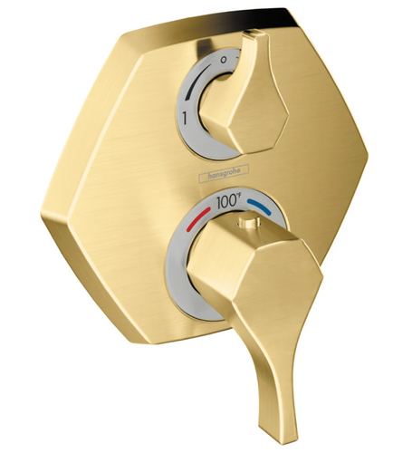 Termostato 04821250 Locarno 2 funciones Oro Cepillado-Hansgrohe