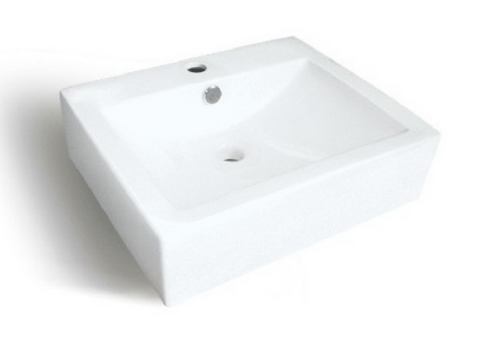 Lavabo Lemans Cuadrado 52X44X15 Blanco-Castel